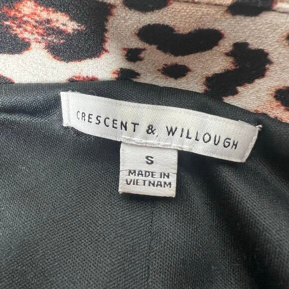 Crescent & Willough Women's Small Animal Print Blazer Ruched Sleeve Mob Wife - Picture 6 of 7